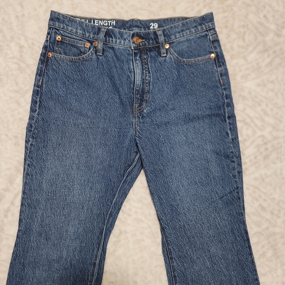 J. Crew Women's Full Length Demi-Boot Raw Hem Size 29 Kamari Wash Jeans - Picture 2 of 15